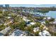 Aerial view of the house and neighborhood, near the water at 355 N Washington Dr, Sarasota, FL 34236