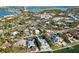 Aerial view showcasing the home's location and neighborhood at 355 N Washington Dr, Sarasota, FL 34236