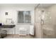 Spa-like bathroom with walk-in shower and vanity at 355 N Washington Dr, Sarasota, FL 34236