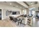 Community clubhouse with a large TV and seating at 8066 Redonda Loop, Bradenton, FL 34202