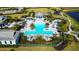 Resort-style pool with expansive deck and cabana at 8066 Redonda Loop, Bradenton, FL 34202