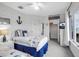 Twin bedroom with ocean view and closet at 821 Evergreen Way, Longboat Key, FL 34228