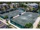 Aerial view of community tennis courts at 821 Evergreen Way, Longboat Key, FL 34228