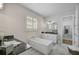 Elegant bathroom with soaking tub and granite countertops at 8612 Sundance Loop, Sarasota, FL 34238