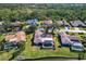 Aerial view of neighborhood with waterfront homes at 917 S Doral Ln, Venice, FL 34293