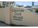Country Club Village entrance sign at 917 S Doral Ln, Venice, FL 34293