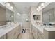 Double vanity bathroom with a large shower and plenty of counter space at 10024 Lake Wales Cir, Sarasota, FL 34241