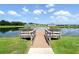 Serene fishing dock overlooking a peaceful lake at 12607 Wheatgrass Ct, Parrish, FL 34219