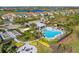 Aerial view of community pool and homes at 14608 Derna Ter, Bradenton, FL 34211