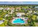 Aerial view showing community amenities and homes at 14608 Derna Ter, Bradenton, FL 34211