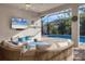 Enjoy this outdoor space with a circular seating area and pool views at 14608 Derna Ter, Bradenton, FL 34211