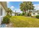 Landscaped backyard with lush green grass and palm trees at 1815 Vera Pl # 9, Sarasota, FL 34235