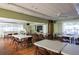 Community room with tables, chairs, and a large screen TV at 1815 Vera Pl # 9, Sarasota, FL 34235
