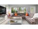 Spacious living area with sectional sofa and large window at 2202 Hyde Park St, Sarasota, FL 34239