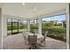 Relaxing screened patio with seating area, perfect for outdoor dining at 3314 Chestertown Loop, Bradenton, FL 34211