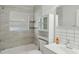 Updated bathroom with new bathtub and vanity at 4485 17Th W St, Bradenton, FL 34207