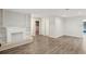 Living room with fireplace and built-in shelving at 4485 17Th W St, Bradenton, FL 34207