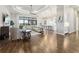 Open living space with hardwood floors and kitchen views at 4745 Benito Ct, Lakewood Ranch, FL 34211