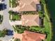 House and backyard view from above, showcasing the property's layout at 531 Latitude Ln, Osprey, FL 34229