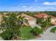 Bird's eye view of a house and neighborhood with a lake at 531 Latitude Ln, Osprey, FL 34229
