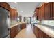 Modern kitchen boasts ample cabinetry, stainless steel appliances, and an eat-in area at 531 Latitude Ln, Osprey, FL 34229