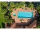 Relaxing pool and spa area with ample lounge chairs at 531 Latitude Ln, Osprey, FL 34229