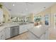 Open kitchen with stainless steel dishwasher and ample counter space at 557 Marsh Creek Rd, Venice, FL 34292
