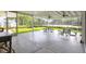 Covered patio with picnic tables and tennis court view at 7133 Cedar Hollow Cir # 22-102, Bradenton, FL 34203
