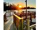 Wooden dock with sunset view, for renters only at 108 1St Ave, Venice, FL 34285