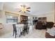 Dining area with table and chairs, overlooking the living room at 1119 76Th Nw St, Bradenton, FL 34209