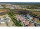 Aerial view of a house with a pool in a quiet residential area at 116 Daylily Blvd, Nokomis, FL 34275