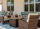 Relaxing patio furniture with fire pit at 116 Daylily Blvd, Nokomis, FL 34275