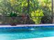 Refreshing pool with fountain and lush landscaping at 116 Daylily Blvd, Nokomis, FL 34275