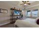 Spacious bedroom with built-in shelving and large windows at 5233 Blossom Cv, Lakewood Ranch, FL 34211