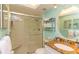 Clean bathroom, granite countertop, walk-in shower at 6200 Flotilla Dr # 241, Holmes Beach, FL 34217