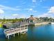 Wooden dock extending from the lake house at 7409 Chester Trl, Bradenton, FL 34202