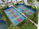 Aerial view of community pickleball courts at 7409 Chester Trl, Bradenton, FL 34202