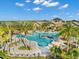 Aerial view of resort-style pool and clubhouse at 7409 Chester Trl, Bradenton, FL 34202