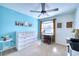 Bright bedroom with built-in dresser and workspace at 8260 47Th Street E Cir, Palmetto, FL 34221