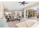 Relaxing living room with sliding doors opening to the pool area at 8624 Woodbriar Dr, Sarasota, FL 34238