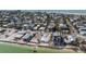 An aerial shot shows the home's prime location in the neighborhood near the bay at 866 N Shore Dr, Anna Maria, FL 34216