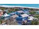 Aerial view of the house showing its location close to the beach and attractive community at 126/128 Avenida Veneccia, Sarasota, FL 34242