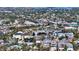 Sweeping aerial shot showcasing the home in a well-situated neighborhood with downtown access at 126/128 Avenida Veneccia, Sarasota, FL 34242