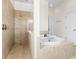 Elegant bathroom with large shower and soaking tub at 13207 49Th E Ln, Parrish, FL 34219