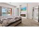 Main bedroom with fireplace and pool view at 13207 49Th E Ln, Parrish, FL 34219