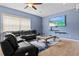 Recreation room with sectional sofa and large TV at 13207 49Th E Ln, Parrish, FL 34219