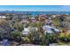 Aerial view of the property, highlighting its waterfront proximity at 1509 Flower Dr, Sarasota, FL 34239