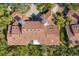 Aerial view of property showcasing a unique, tile roof design at 1719 Starling Dr # 1719, Sarasota, FL 34231