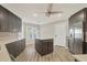Modern kitchen with stainless steel appliances and an island at 1719 Starling Dr # 1719, Sarasota, FL 34231