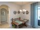 Cozy breakfast nook with rustic table and bench seating at 1929 24Th Street W Cir, Palmetto, FL 34221